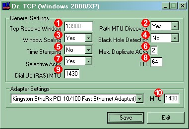 DrTCP advanced settings?